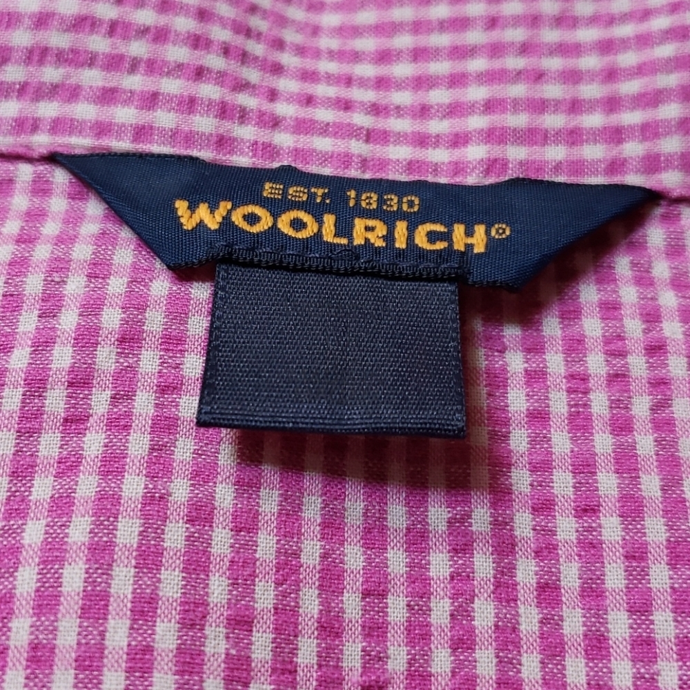 Woolrich Ladies Tank Top Size Med Pink and White Gingham Searsucker Style - Picture 8 of 8